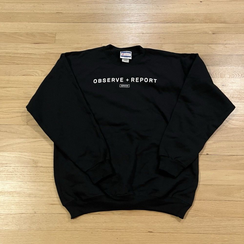 Vintage 90s Streetwear Sweater Mens Large Observe + Report Surveyor Oversized
